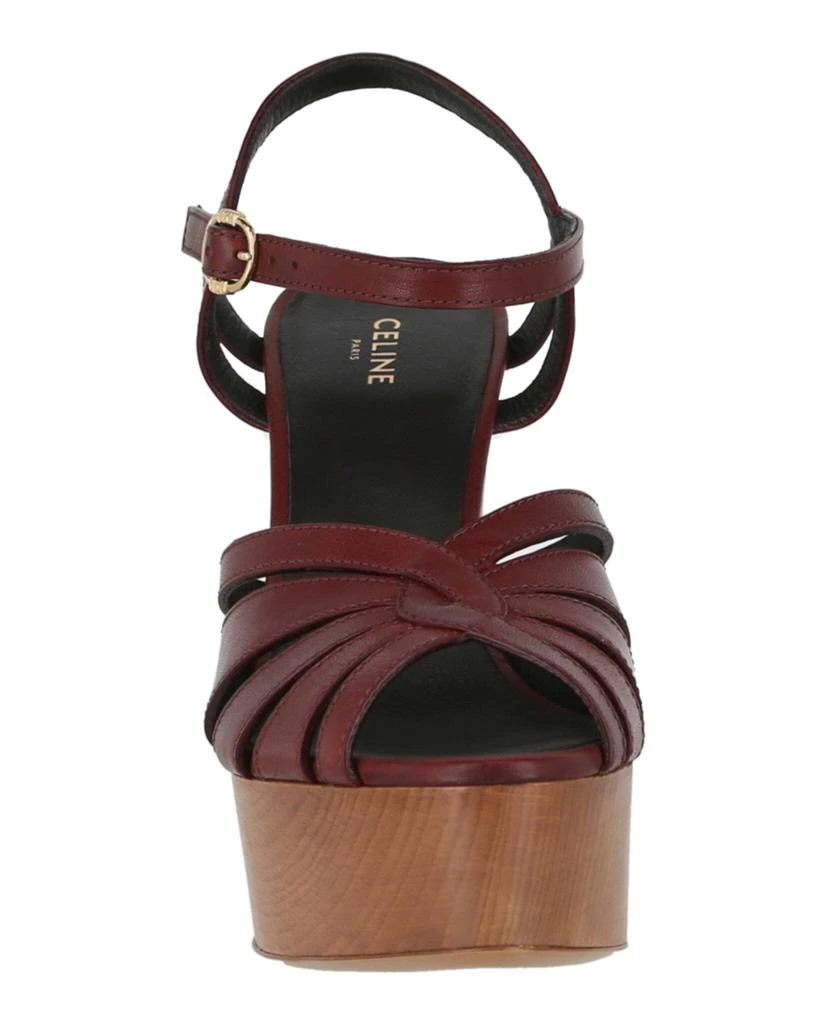 商品Celine|Leather Wooden Platform Sandals,价格¥5974,第4张图片详细描述