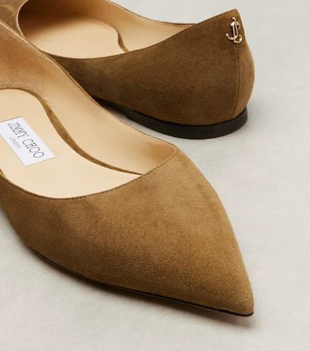 商品Jimmy Choo|Love绒面革芭蕾舞平底鞋,价格¥7085,第5张图片详细描述