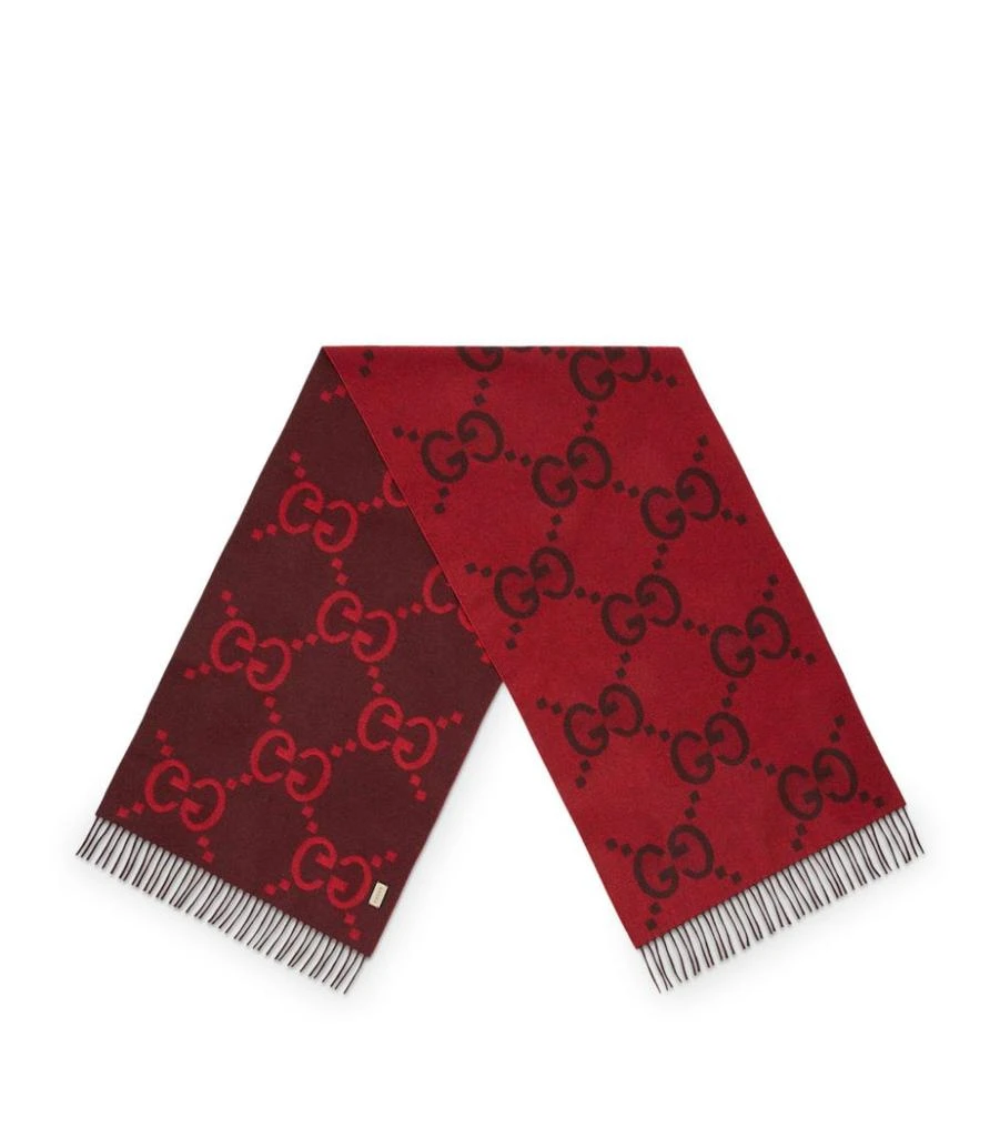 商品Gucci|Cashmere GG Logo Scarf,价格¥5856,第2张图片详细描述