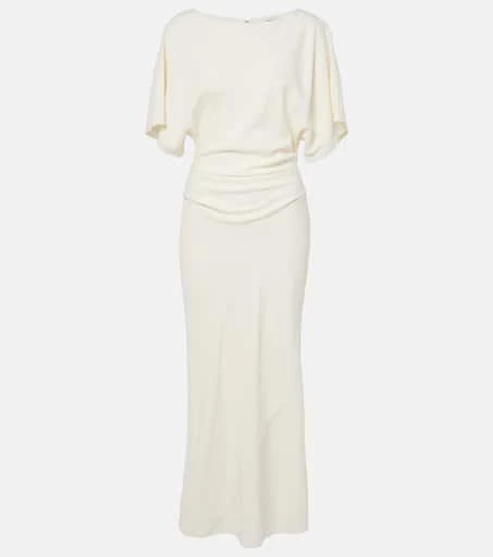 商品Staud|Amelie gathered crêpe midi dress,价格¥4803,第1张图片