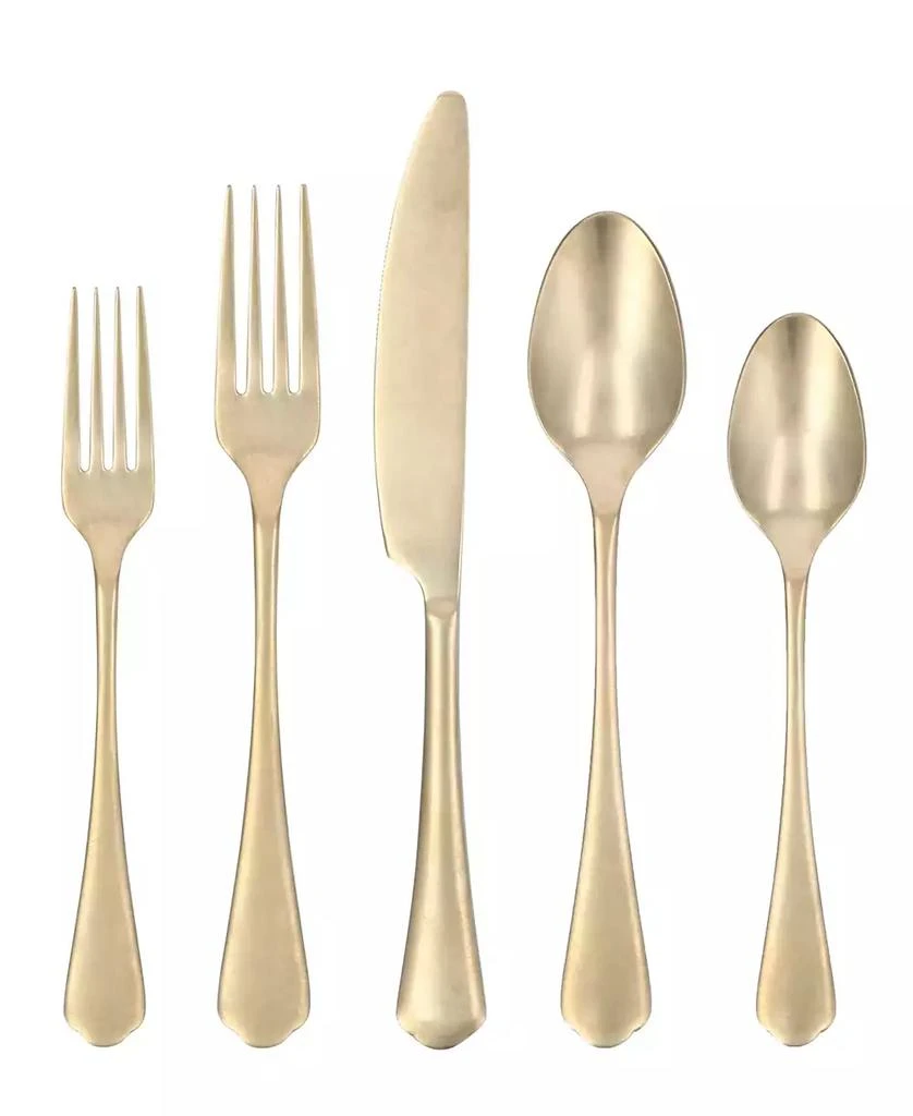 商品Fortessa|Ellsie Antiqued Champagne 20-Pc. Flatware Set, Service For 4,价格¥1031,第1张图片