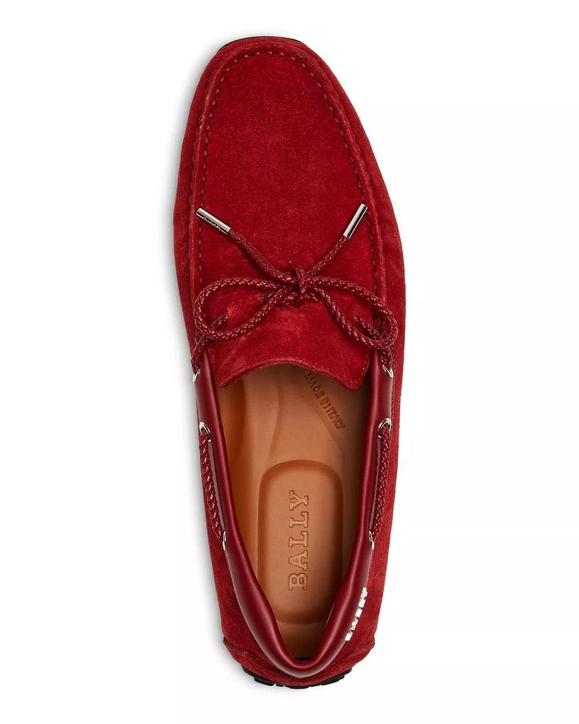 商品Bally|NEW Bally Pindar Men's 6231347 Red Leather Suede Drivers,价格¥1694,第2张图片详细描述