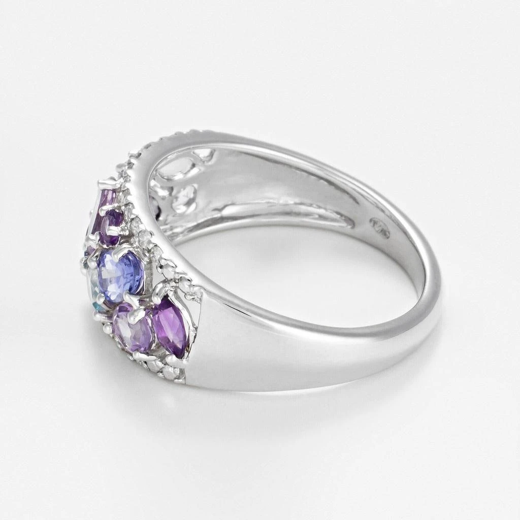 商品预计3周后发货 Diamanta|Bague "Blueymix" D 0,13/22 Amethyste 0,66/6 Tanzanite 0,36/2 Topaze 0,24/3 - Or Blanc,价格¥3994,第1张图片