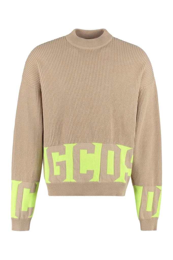 商品GCDS|GCDS Logo Intarsia Low Band Sweater,价格¥1736,第1张图片