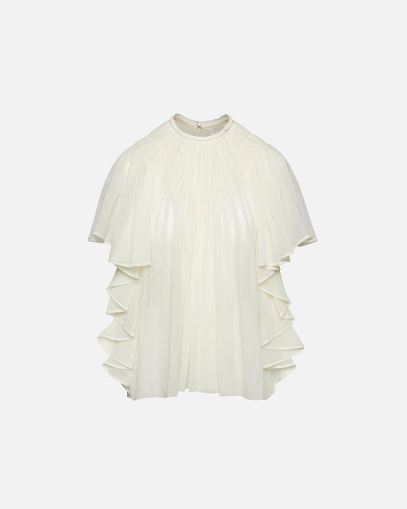 商品Chloé|V Gathered Ruffle Top,价格¥3999,第1张图片