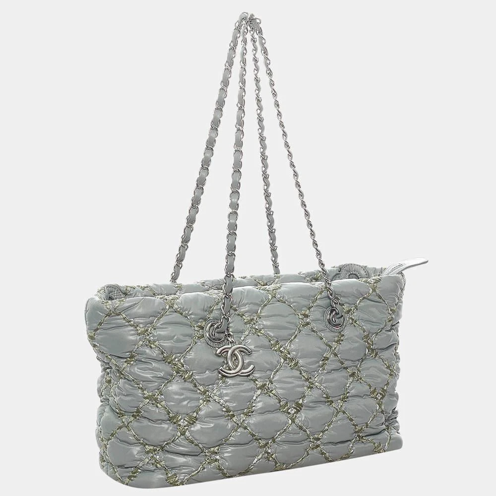 商品[二手商品] Chanel|Chanel Grey Paris-Byzance Tweed On Stitch Shoulder Bag,价格¥13258,第2张图片详细描述