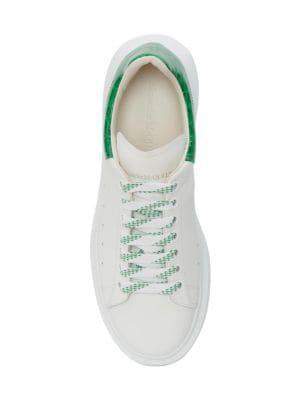 商品Alexander McQueen|Men's Croc-Embossed Leather Platform Sneakers,价格¥1481,第7张图片详细描述