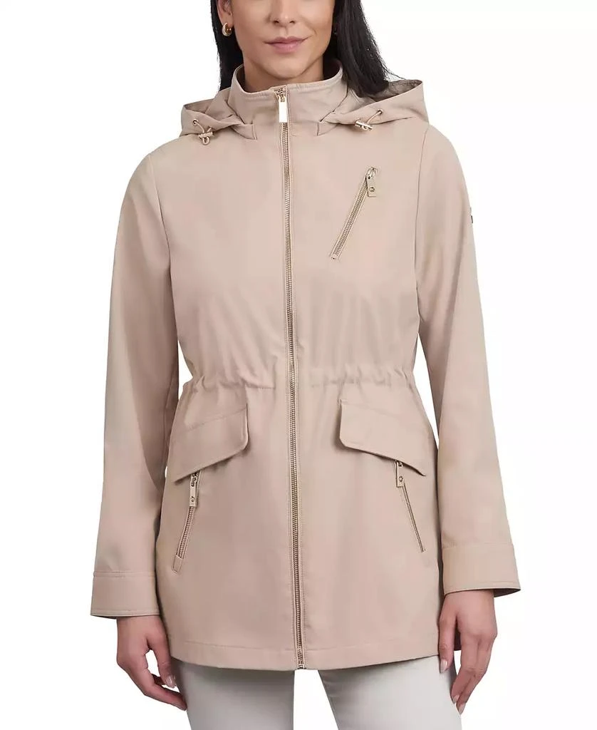 商品Michael Kors|Women's Petite Hooded Water-Resistant Anorak Coat, Created for Macy's,价格¥1347,第1张图片