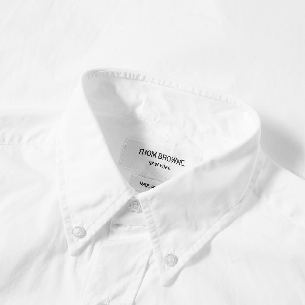 商品Thom Browne|Thom Browne Grosgrain Placket Solid Poplin Shirt,价格¥3057,第4张图片详细描述