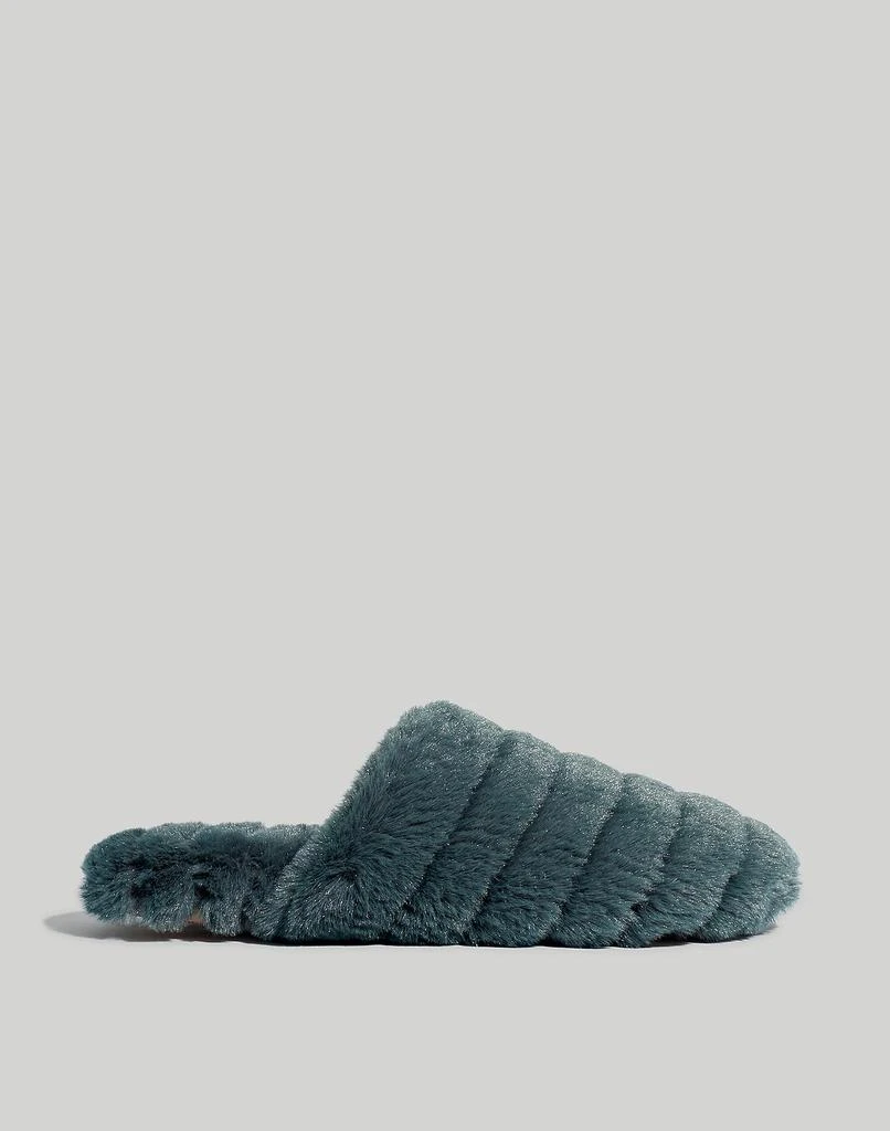 商品Madewell|Quilted Scuff Slippers in Recycled Faux Fur,价格¥278,第2张图片详细描述