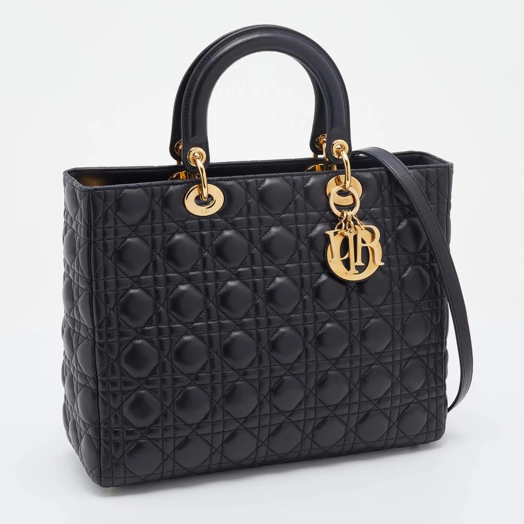 商品[二手商品] Dior|Dior Black Cannage Leather Large Lady Dior Tote,价格¥18136,第3张图片详细描述