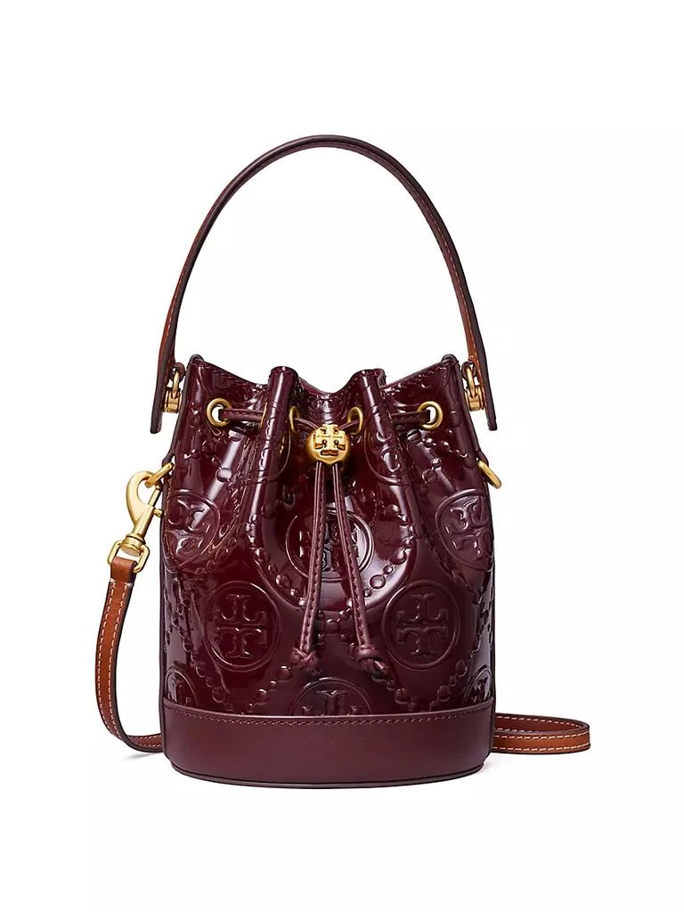 商品Tory Burch|T Monogram Embossed Patent Leather Bucket Bag,价格¥3586,第1张图片