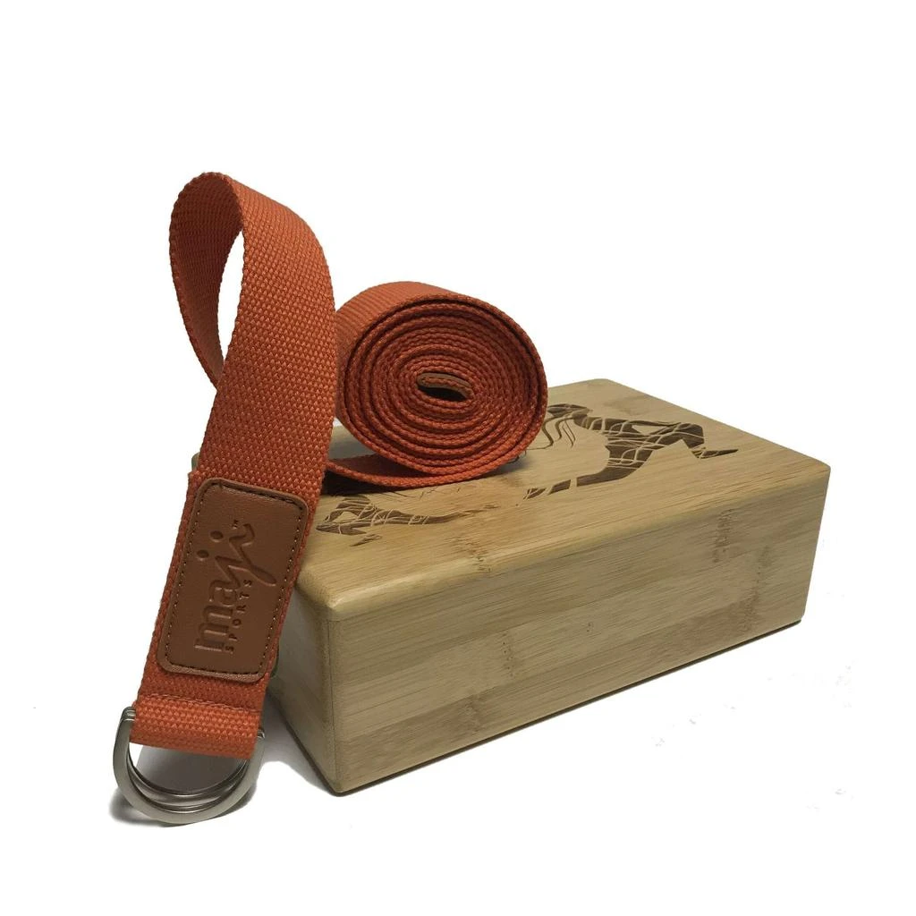 商品Maji Sports|Laser Engraved Bamboo Block & Strap Combo,价格¥433,第2张图片详细描述