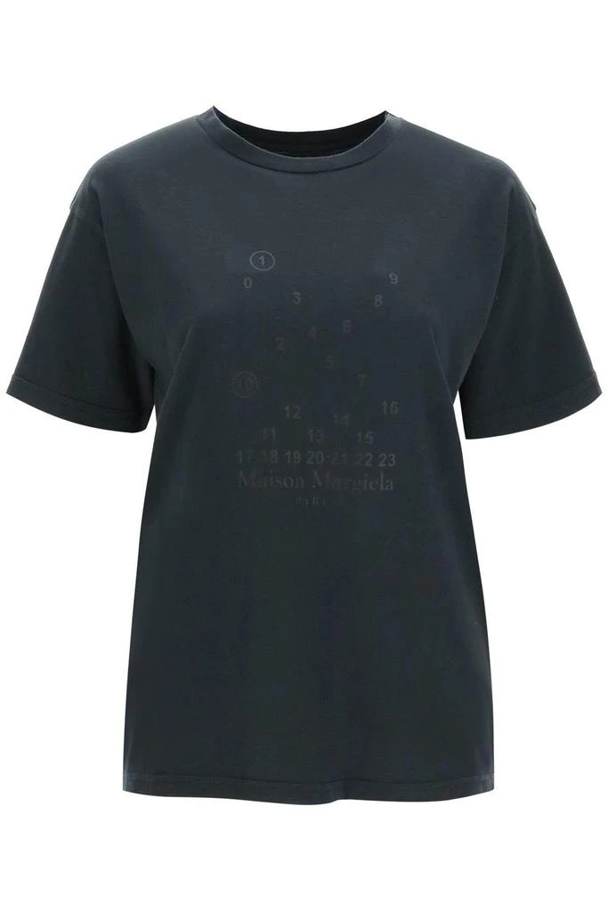 商品MAISON MARGIELA|NUMERIC LOGO PRINT T-SHIRT,价格¥826,第1张图片