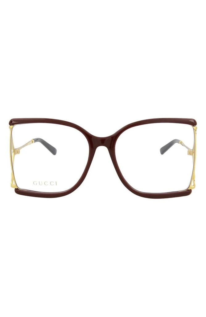 商品Gucci|60mm Oversized Novelty Optical Frames,价格¥1919,第1张图片
