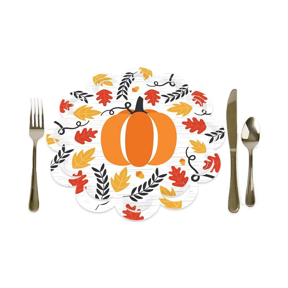 商品Big Dot of Happiness|Fall Pumpkin Halloween & Thanksgiving Party Table Decor Paper Chargers 12 Ct,价格¥126,第1张图片
