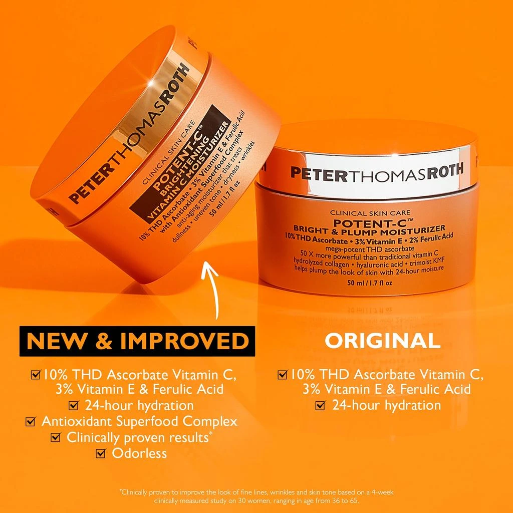 商品Peter Thomas Roth|Peter Thomas Roth Potent-C Brightening Vitamin C Moisturiser 50ml,价格¥602,第4张图片详细描述