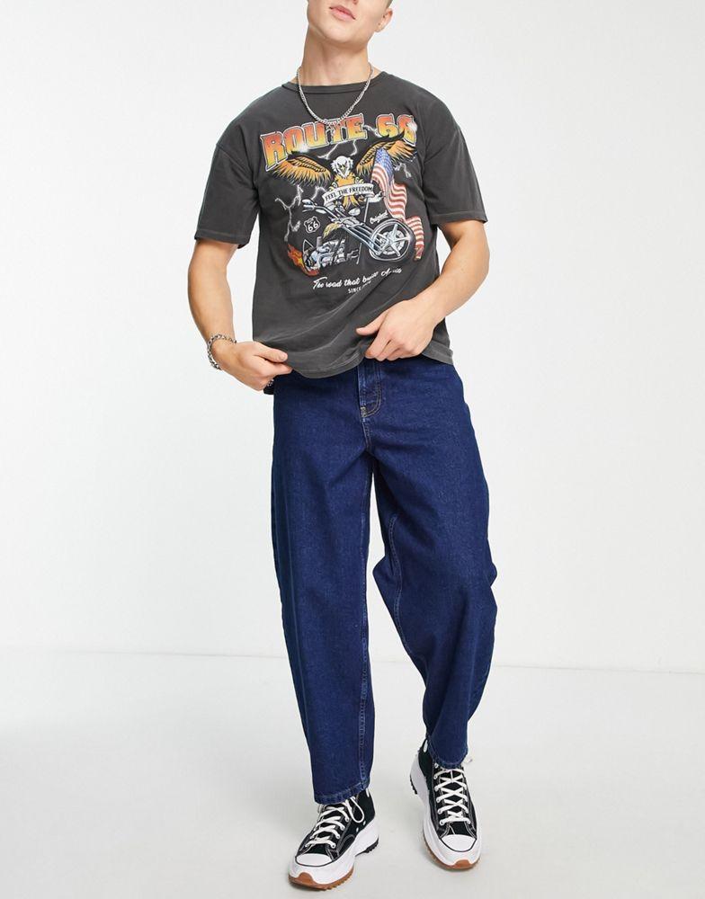 Topman baggy jeans in indigo blue商品第1张图片规格展示