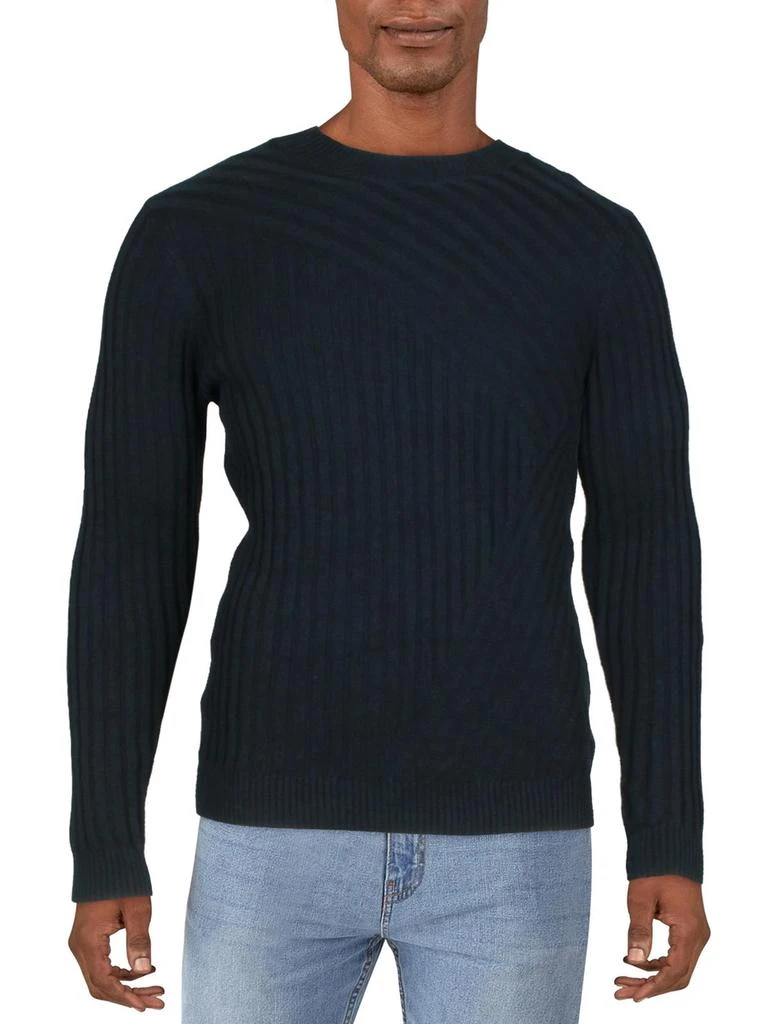 商品INC International|Tucker Mens Cotton Ribbed Crewneck Sweater,价格¥197,第3张图片详细描述