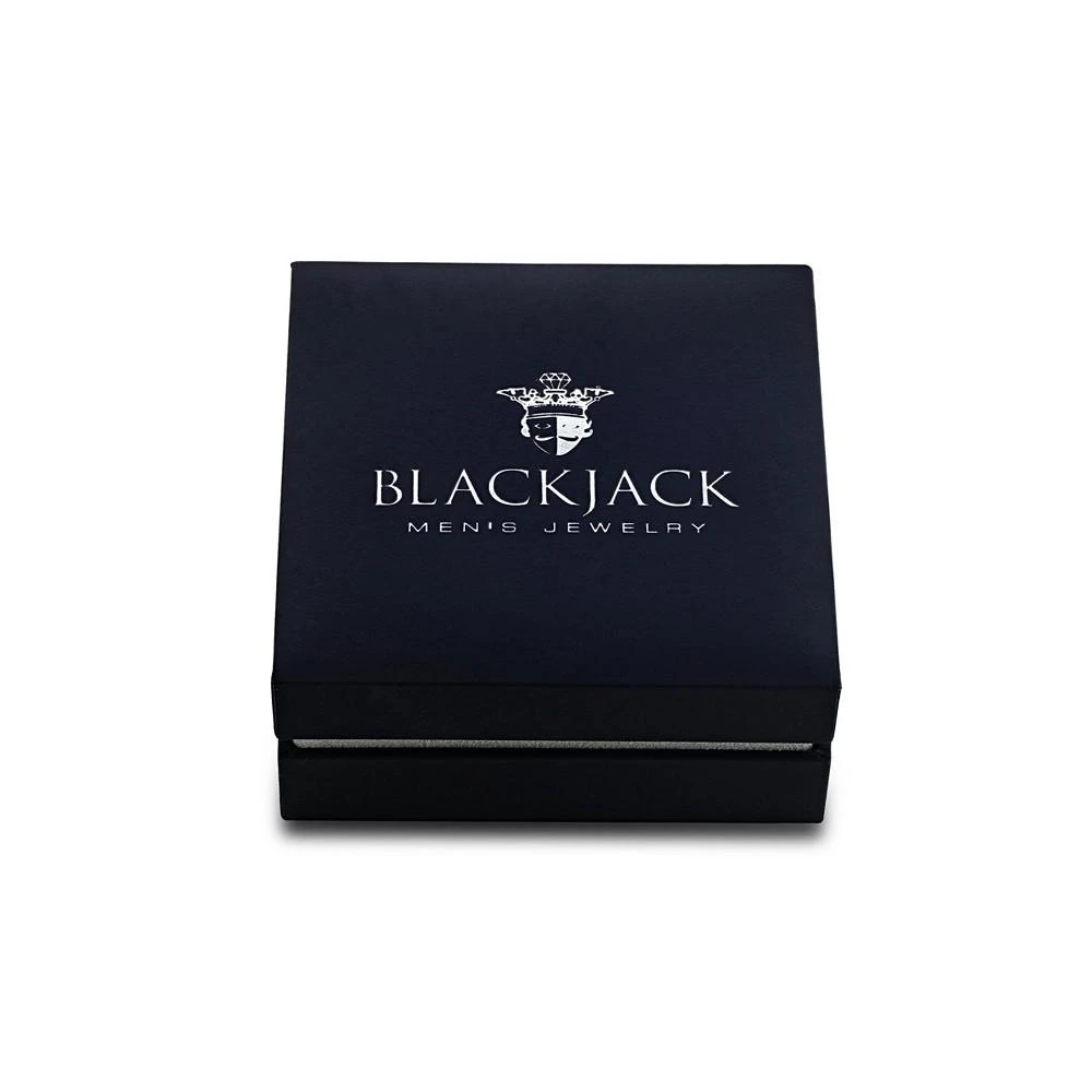 商品Blackjack|Mens Stainless Steel Polished Honey Comb Design Bracelet,价格¥696,第3张图片详细描述