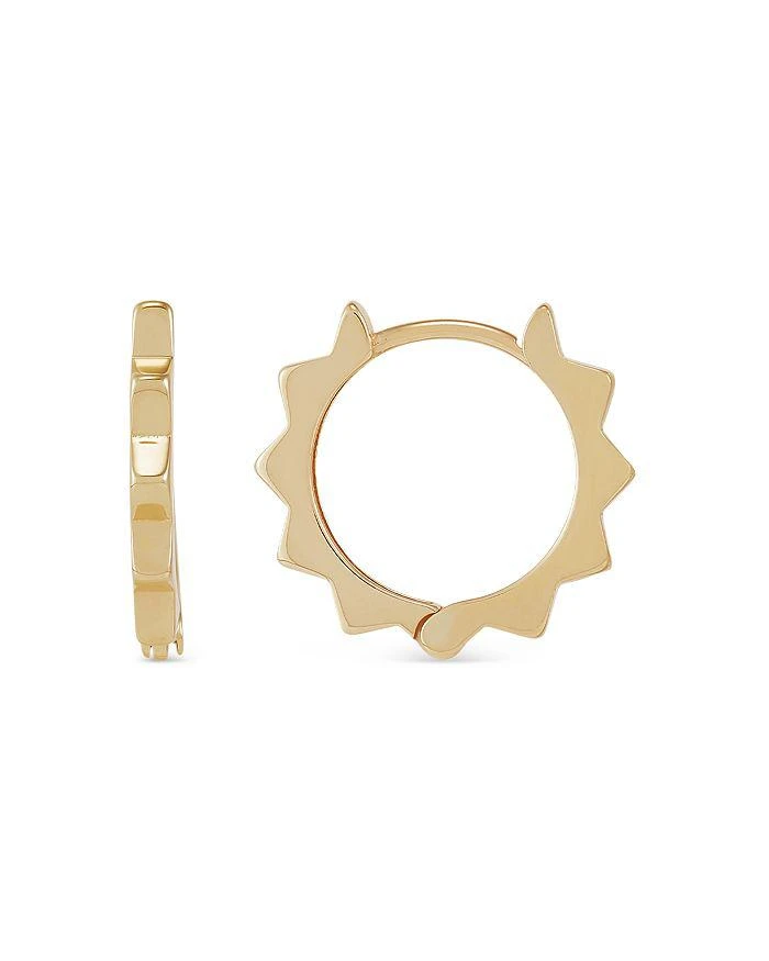 商品Bloomingdale's|14K Yellow Gold Sun Huggie Hoop Earrings - Exclusive,价格¥1656,第2张图片详细描述