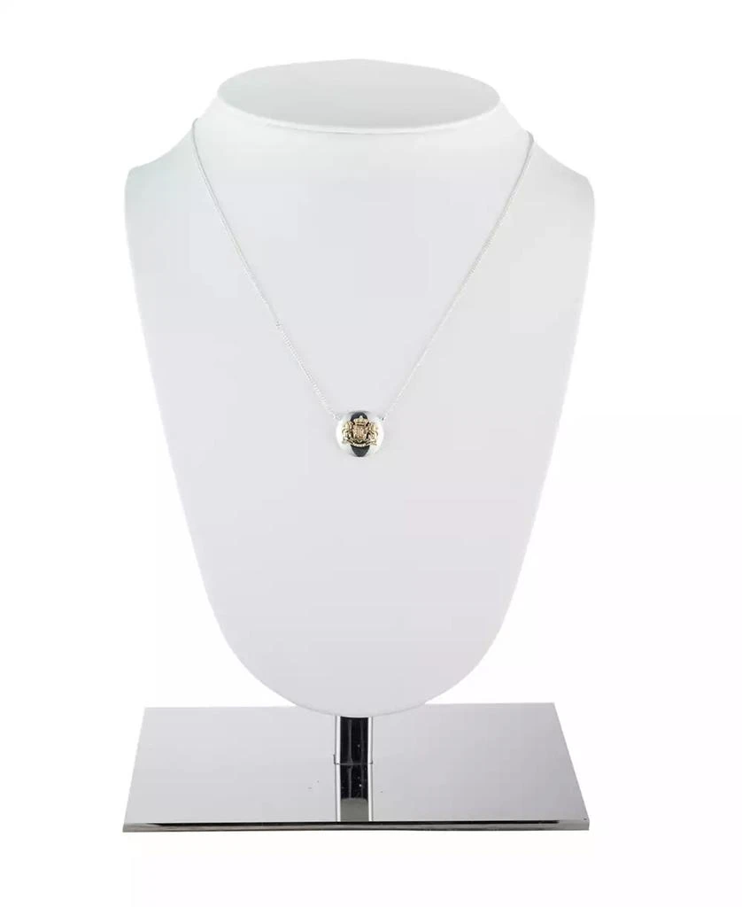 商品Ralph Lauren|Sterling Silver Chain with 18K Gold Over Sterling Silver Crest Pendant Necklace,价格¥592,第2张图片详细描述