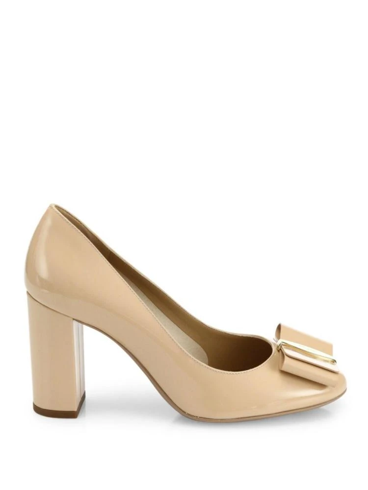 商品Salvatore Ferragamo|Elinda Leather Bow Pumps,价格¥2676,第5张图片详细描述