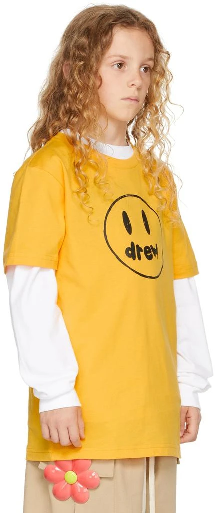 商品Drew House|SSENSE Exclusive Kids Yellow Painted Mascot T-Shirt,价格¥486,第2张图片详细描述