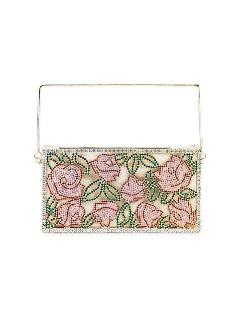 商品ROSANTICA|Cartolina Rose Crystal-Embellished Top Handle Bag,价格¥4506,第1张图片