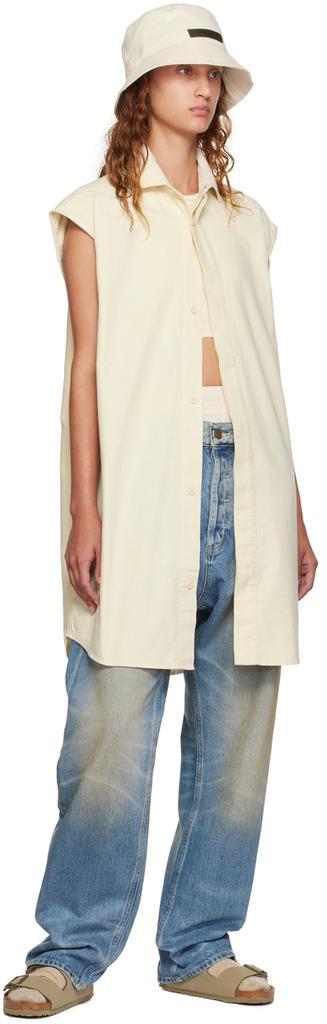 商品Essentials|Off-White Sleeveless Shirt,价格¥416,第6张图片详细描述