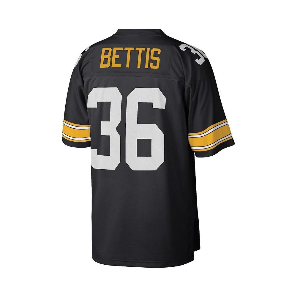 商品Mitchell and Ness|Men's Jerome Bettis Black Pittsburgh Steelers Big and Tall 1996 Retired Player Replica Jersey,价格¥937,第4张图片详细描述