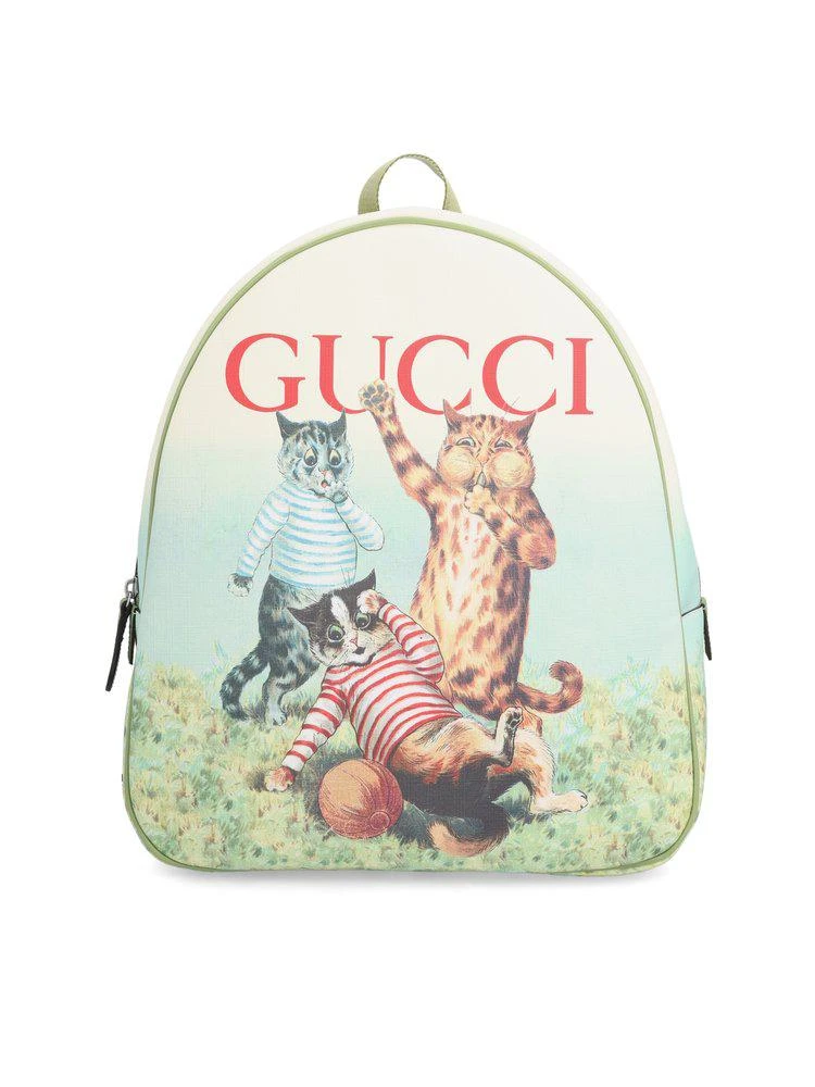 商品Gucci|Gucci Kids Logo Printed Zip-Up Backpack,价格¥6003,第1张图片