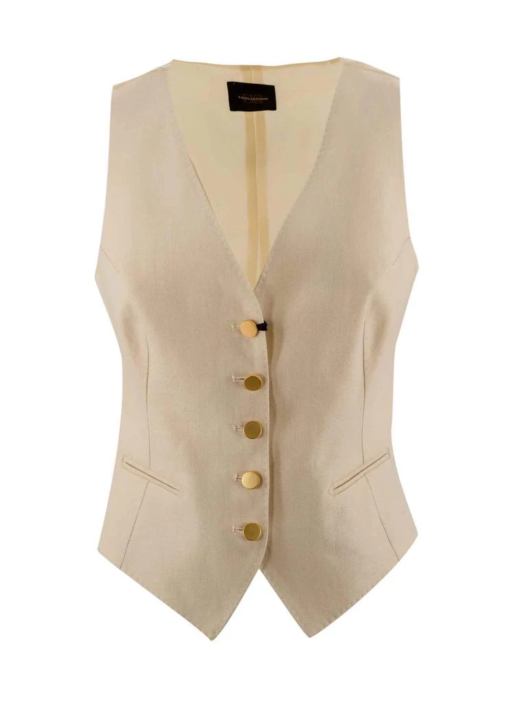 商品TAGLIATORE|Tagliatore Linen Sleveless Gilet,价格¥1037,第1张图片