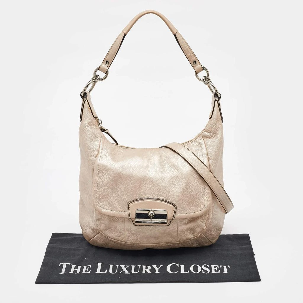 Coach Metallic Beige Leather Kristin Hobo 商品