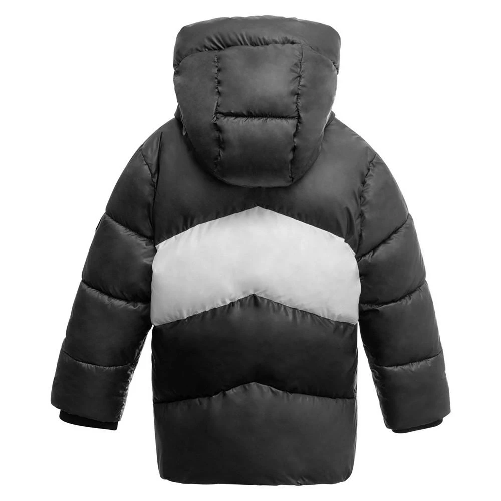 商品Michael Kors|Toddler and Little Boys Chevron Stripe Puffer Jacket,价格¥394,第2张图片详细描述