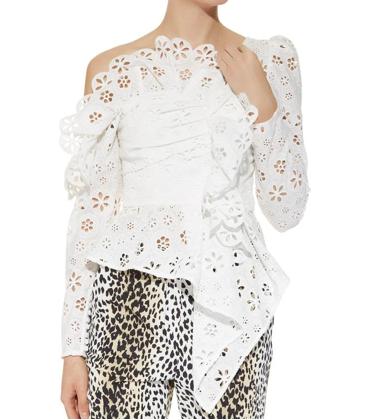 商品Self Portrait|Asymmetric Floral Broderie Top,价格¥1313,第4张图片详细描述