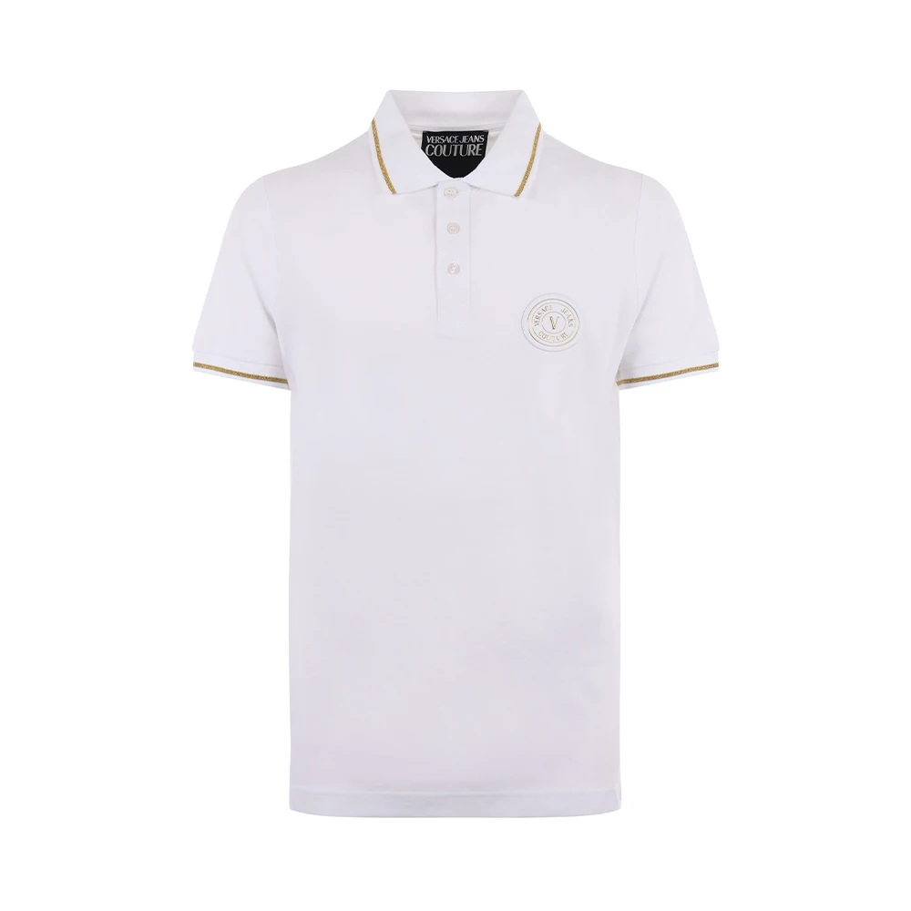 商品[国内直发] Versace|VERSACE 白色男士POLO衫 74GAGT08-CJ01T-G03,价格¥939,第1张图片