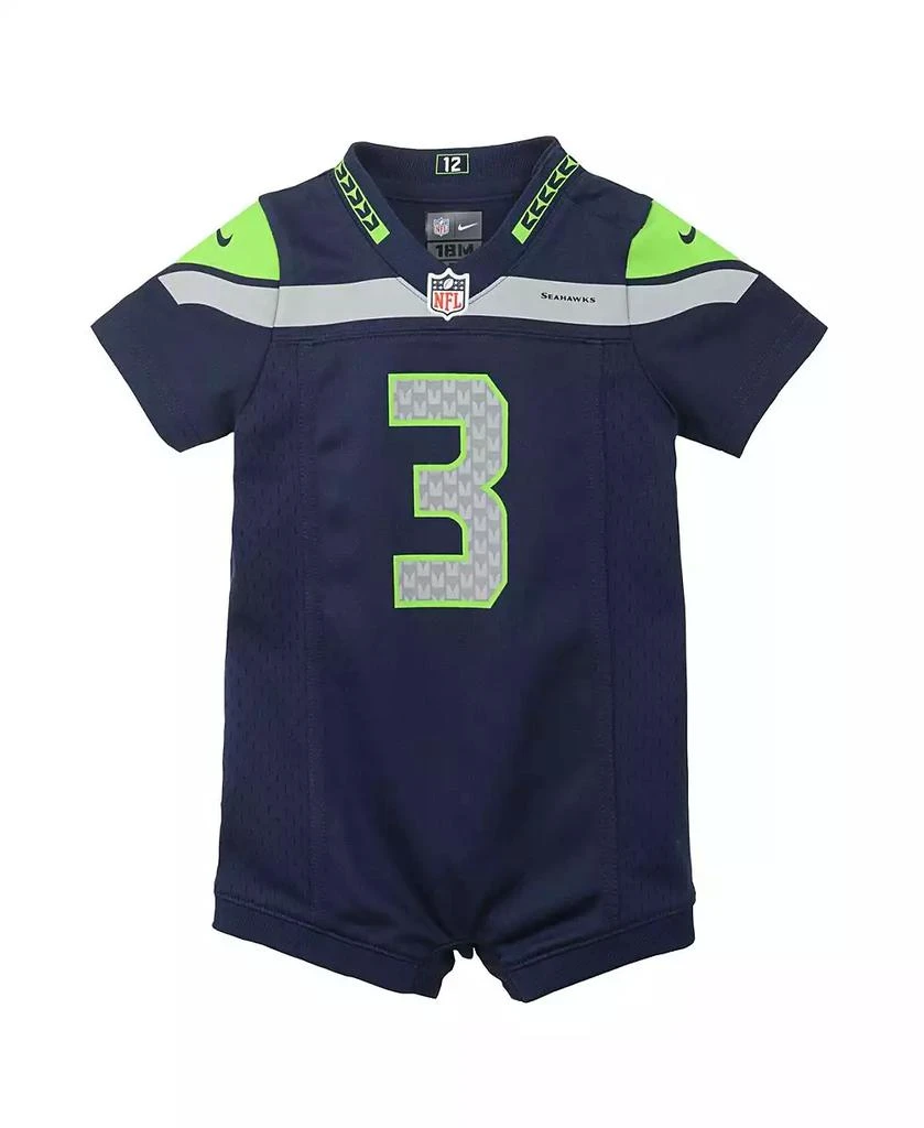 商品NIKE|Infant Russell Wilson Navy Seattle Seahawks Romper Jersey,价格¥337,第2张图片详细描述