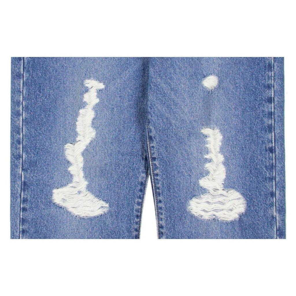 商品Levi's|Levi's Womens Wedgie Button Fly Distressed Straight Leg Jeans,价格¥151,第5张图片详细描述