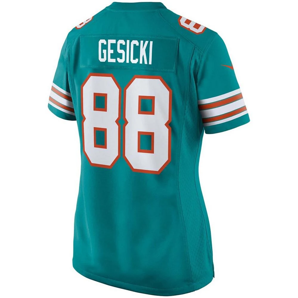商品NIKE|Women's Mike Gesicki Aqua Miami Dolphins Alternate Game Jersey,价格¥964,第3张图片详细描述