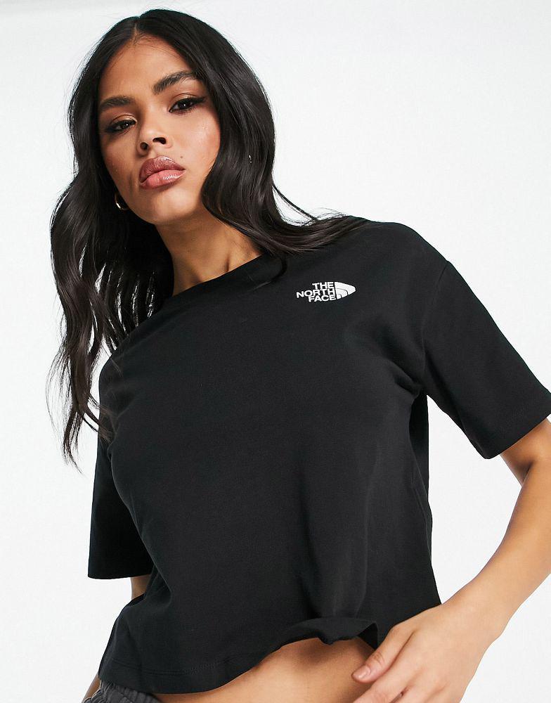 商品The North Face|The North Face Red Box Celebration cropped t-shirt in black Exclusive at ASOS,价格¥182,第5张图片详细描述