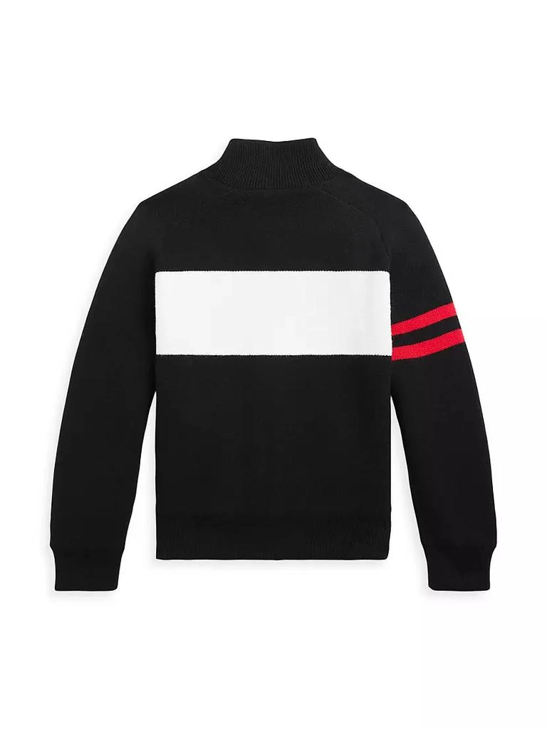 商品Ralph Lauren|Little Boy's & Boy's Logo Zip-Up Reversible Sweater,价格¥508,第3张图片详细描述