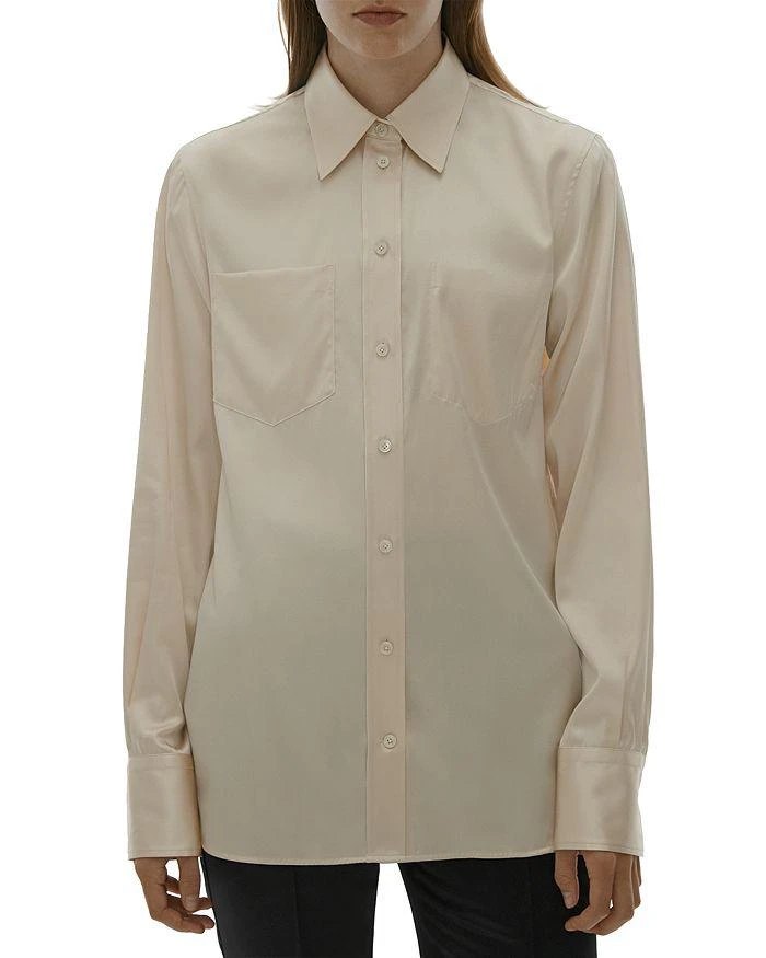 商品Helmut Lang|Core Stretch Silk Shirt,价格¥890,第1张图片