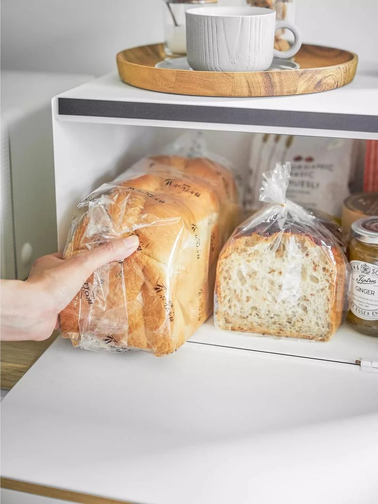 商品Yamazaki|Tosca Steel & Wood Bread Box,价格¥955,第5张图片详细描述