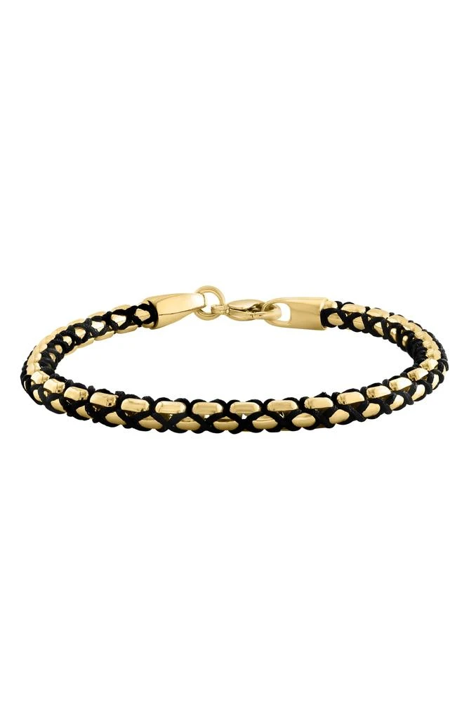 商品Effy|Men's 14K Gold Plated Sterling Silver Bracelet,价格¥1236,第2张图片详细描述