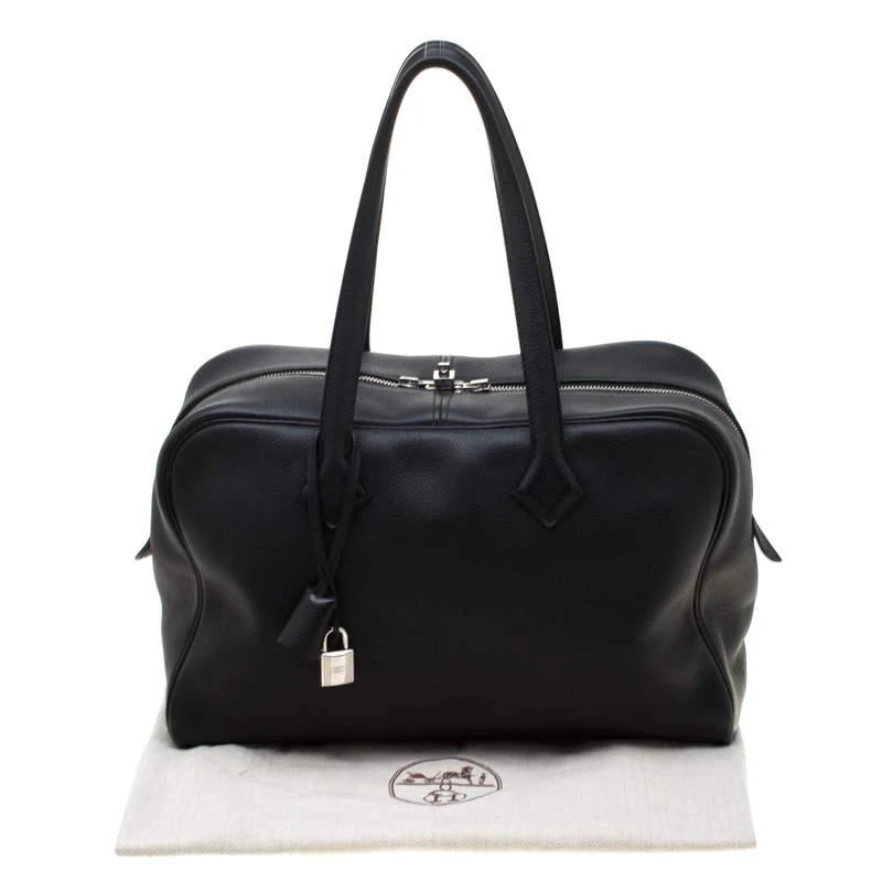 Hermes Black Leather Victoria II Fourre Tout 35 Bag 商品