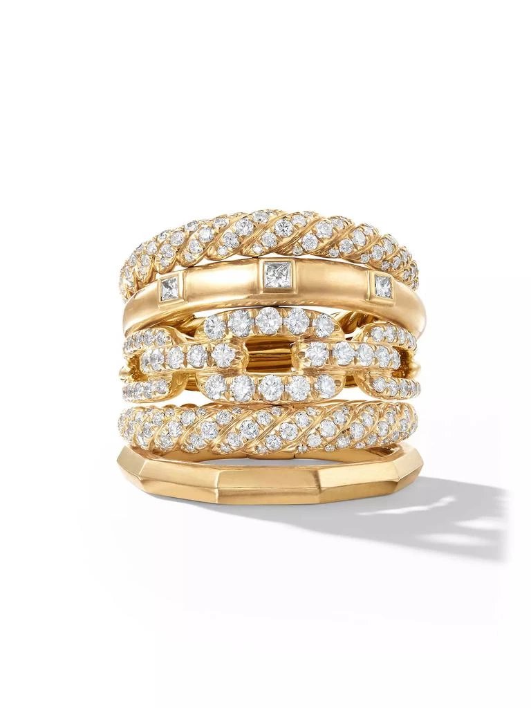 商品David Yurman|Stax Five Row Ring in 18K Yellow Gold,价格¥74846,第2张图片详细描述