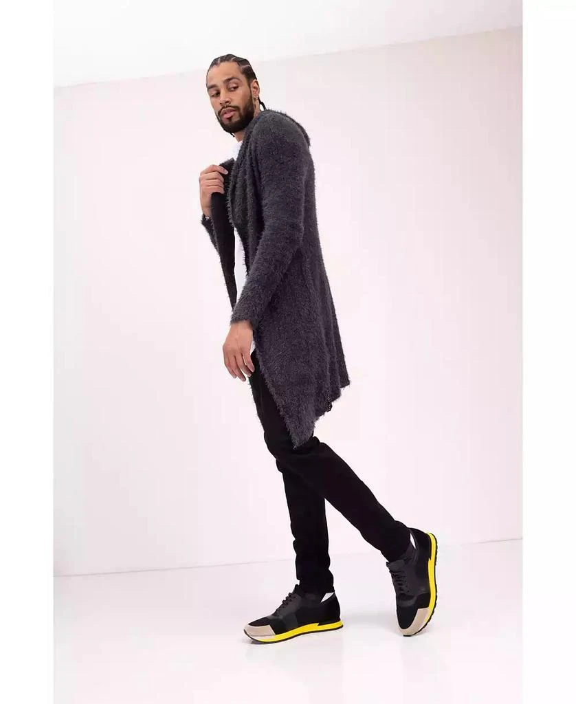 商品RON TOMSON|Men's Modern Fuzzy Long Cardigan Sweater,价格¥1298,第3张图片详细描述