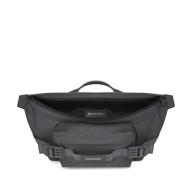 Balenciaga/巴黎世家 ARMY系列 男士大号灰色再生尼龙斜挎包腰包手拿包6440352BKPI1307 商品