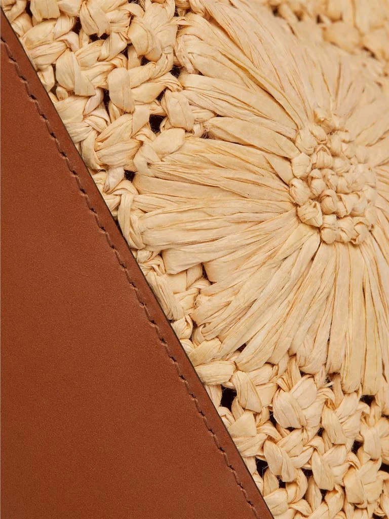 商品Strathberry|Medium Lana Floral-Detailed Raffia & Leather Shoulder Bag,价格¥4416,第3张图片详细描述